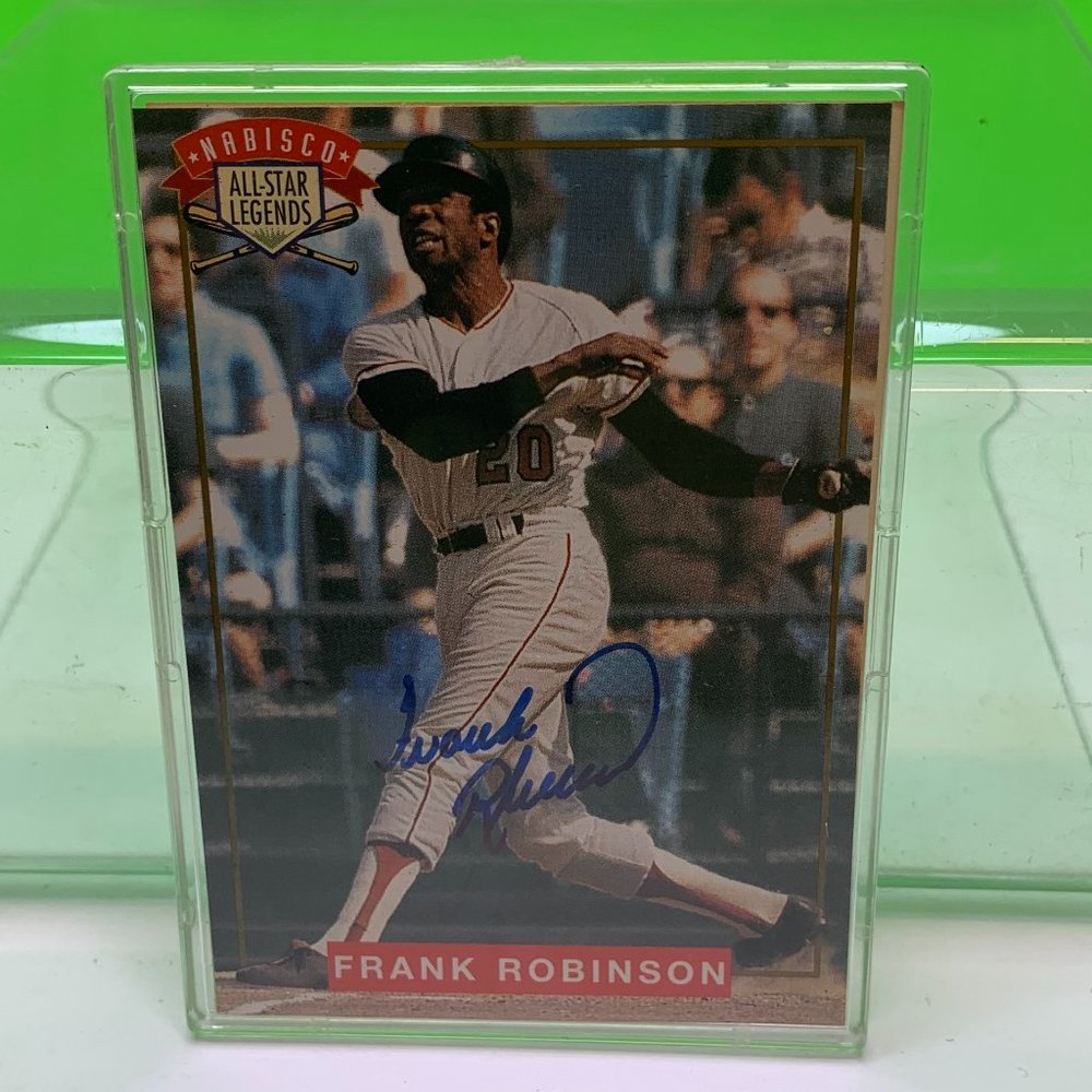 VTG 1994 Frank Robinson Nabisco All Star Legends Autographed w/COA.
